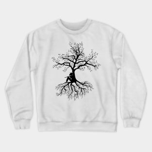 Autumn Tree Alone Man Solitude Graphic Crewneck Sweatshirt